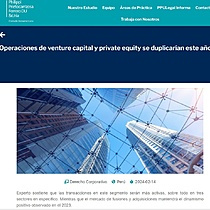 Operaciones de venture capital y private equity se duplicaran este ao